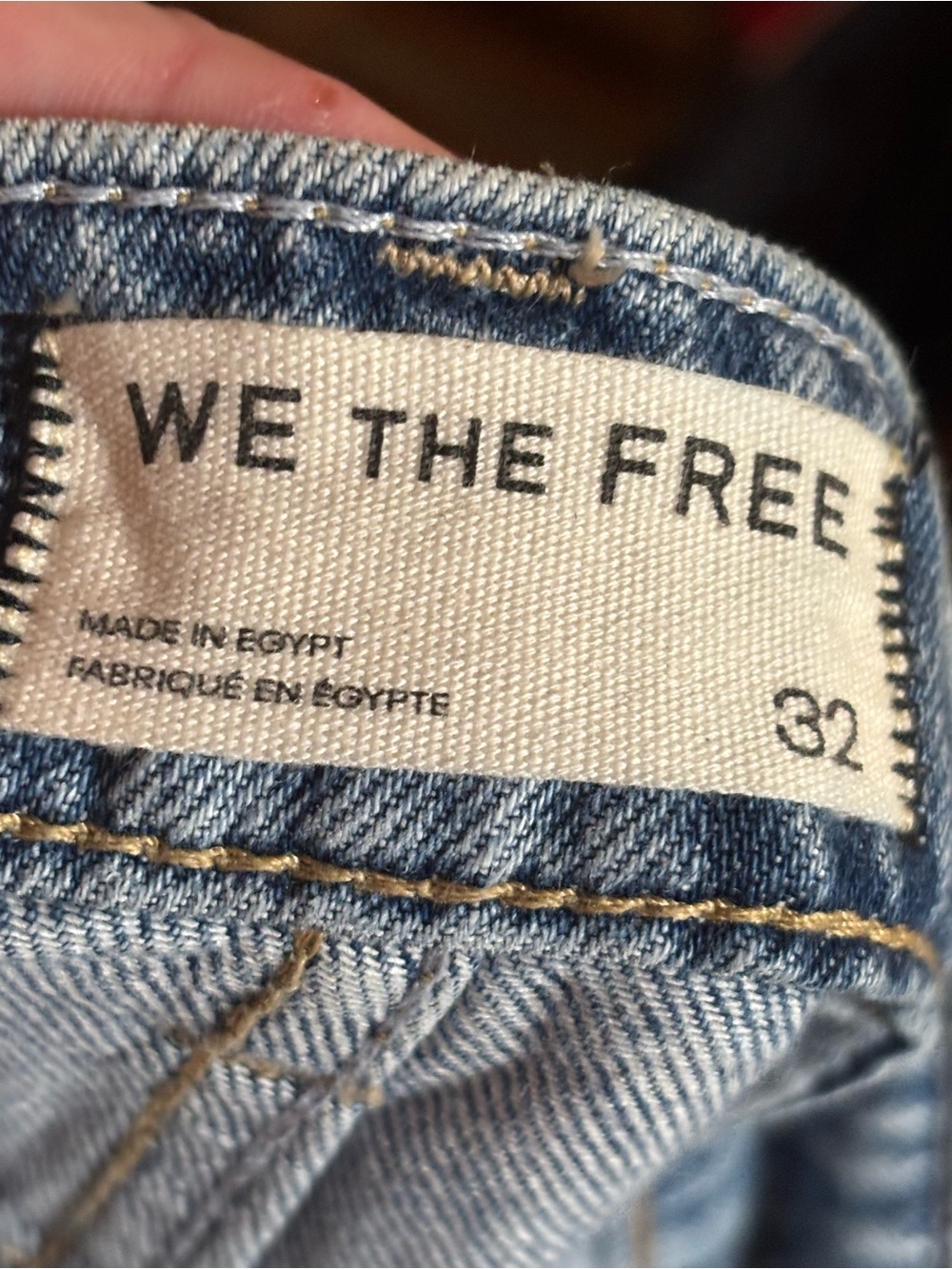 We The Free Light Blue Denim Wide Leg Jeans